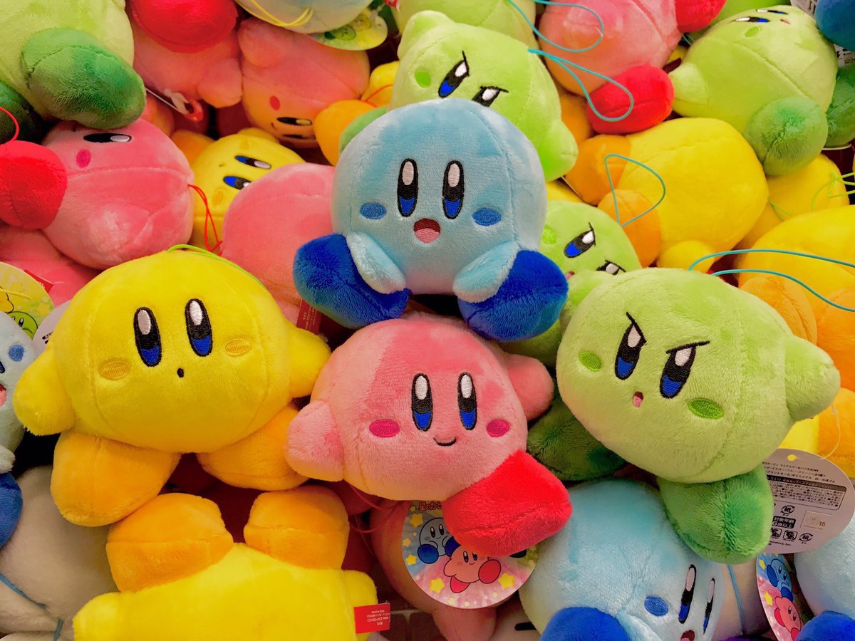 星のカービィ マルチカラーぬいぐるみシリーズ登場！4色のカービィが