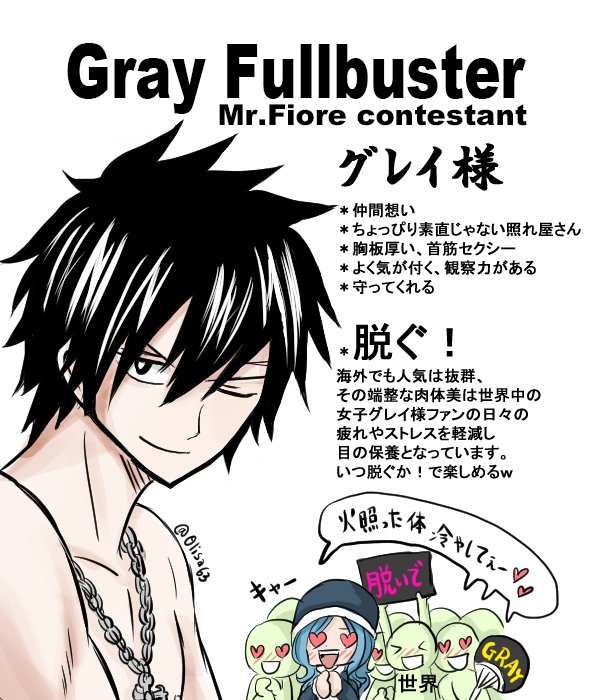 ミスターフィオーレ2017 【グレイ・フルバスター】フェアリーテイル氷