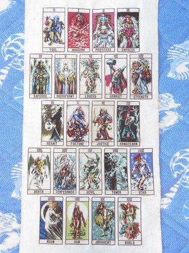 伝説のオウガバトル タロットカード刺繍】 約2年ほどかけて完成した