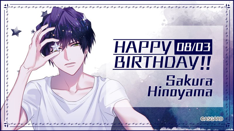 ☆Happy birthday☆. 本日8月3日はLiar-S・檜山朔良の誕生日です