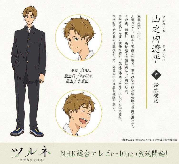 登場人物 3/7】 山之内遼平 CV：鈴木崚汰 風舞高校1年生。人懐っこく