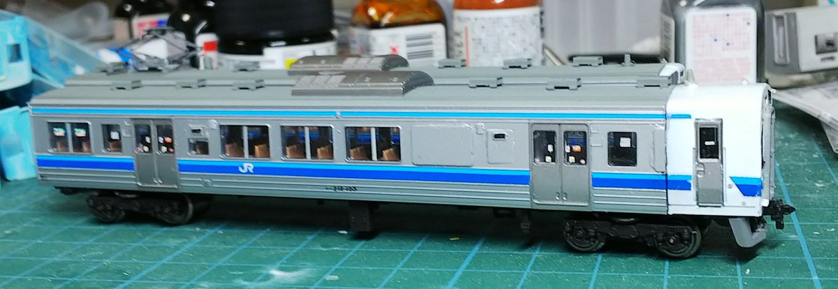 岡山電車区 213系C09編成 完成です！ マイクロ製のものを加工、サハに