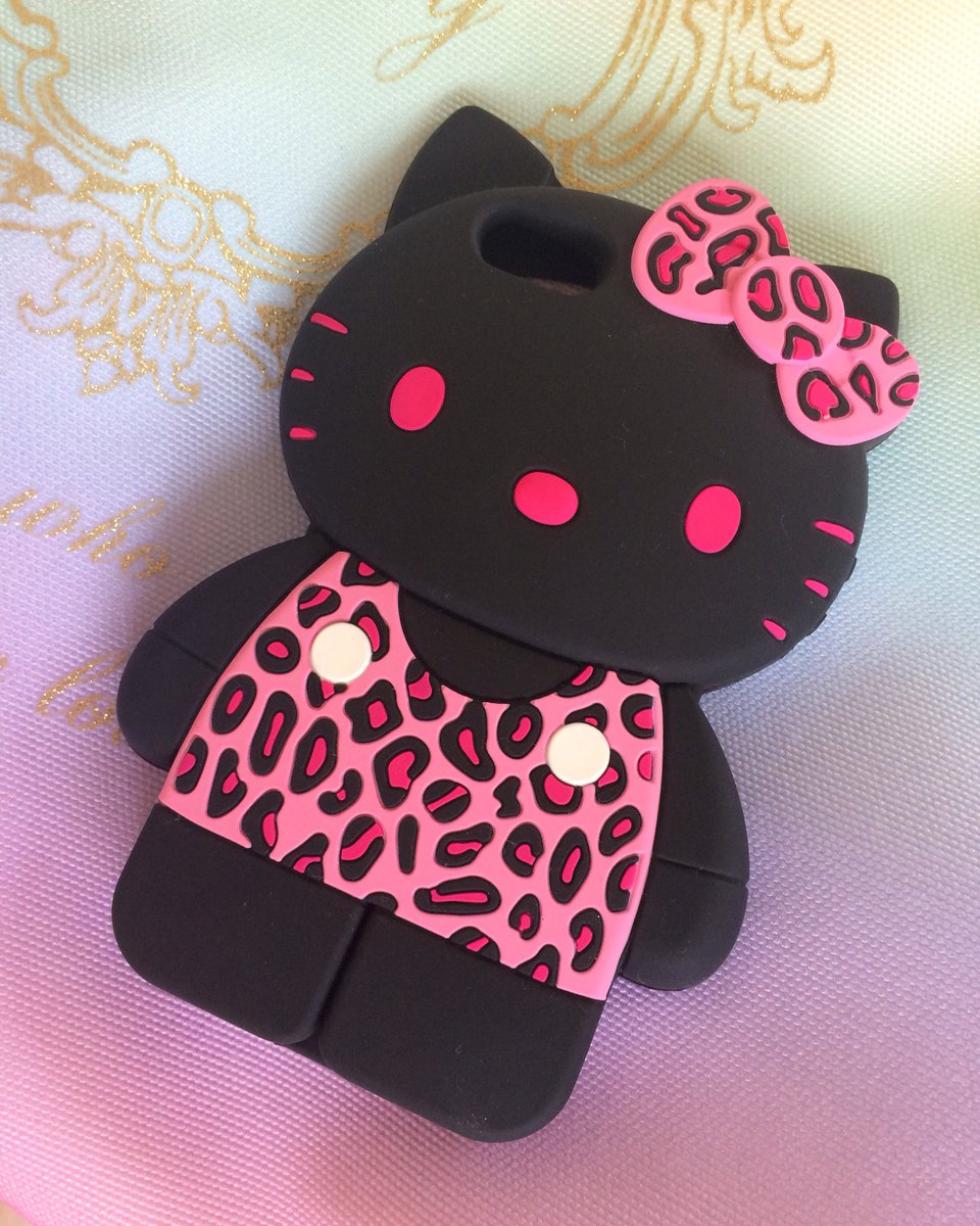 携帯ケース新しいのにした＾＾豹柄ガングロキティ💖🐆🎀 シリコン
