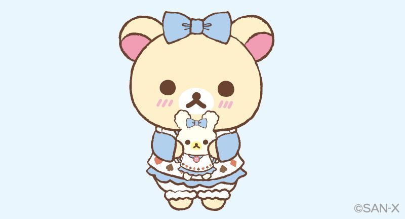 うさぎのぬいぐるみとおそろい✨ #不思議の国のリラックマ