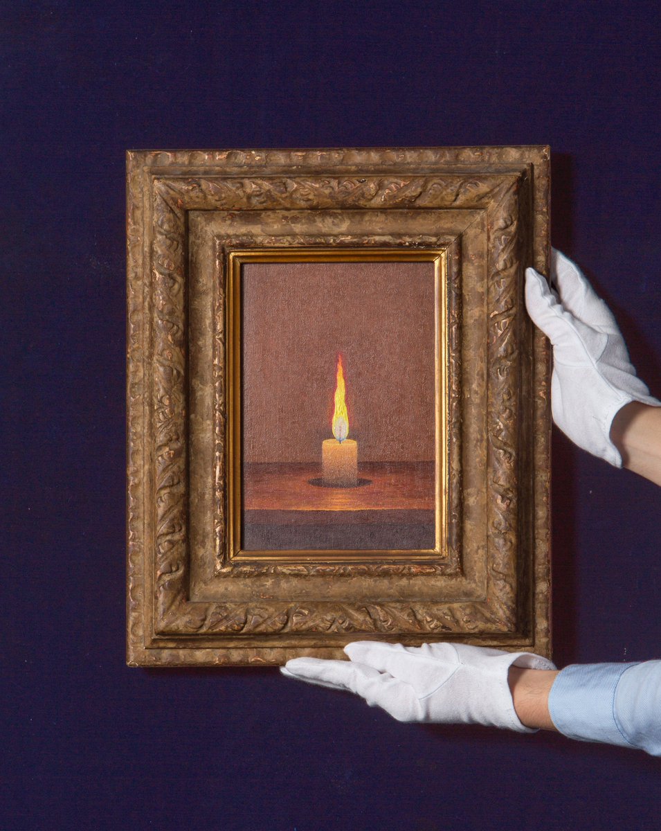 注目作品】第612回絵画メインセール Lot.169 高島 野十郎 『蝋燭