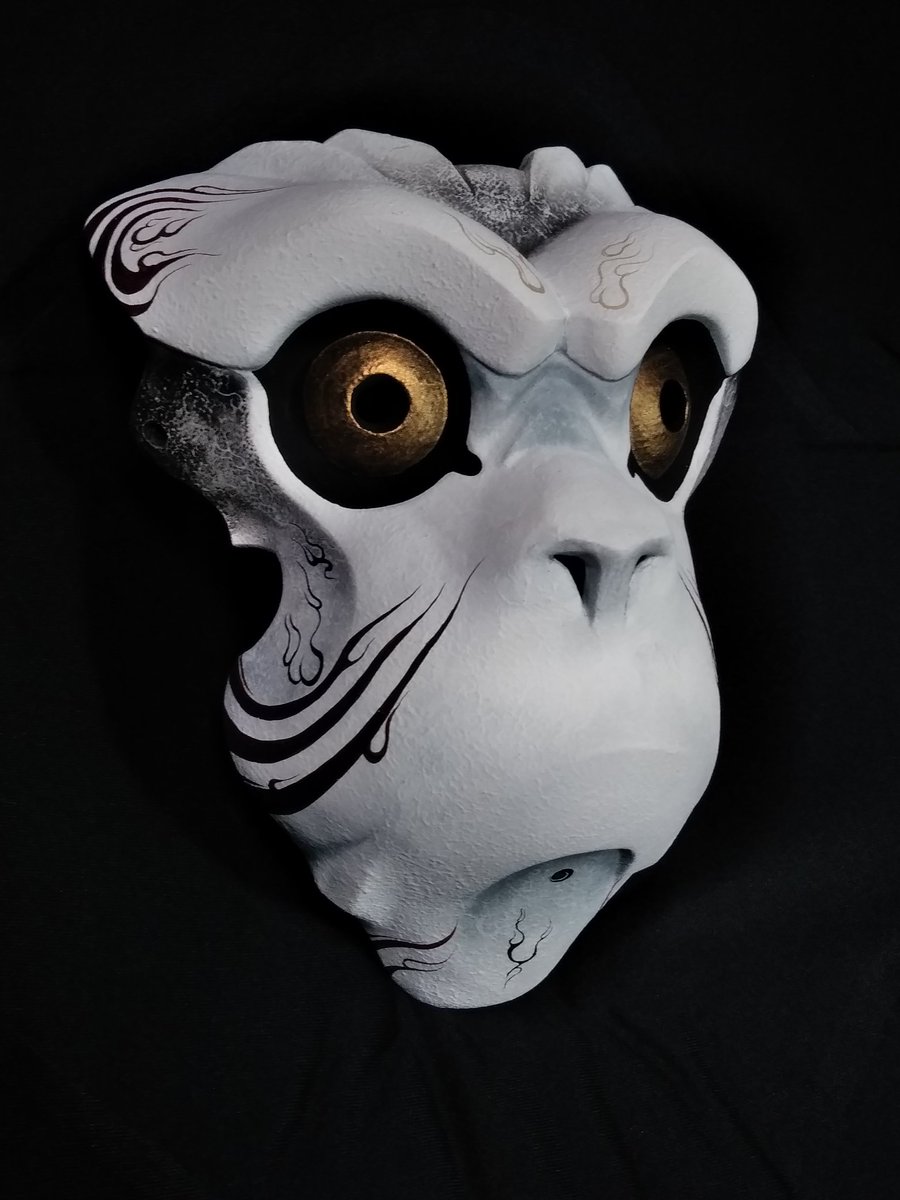 今日の猿面 いつもながら写らない柄とかあるので実物を見ていただいた