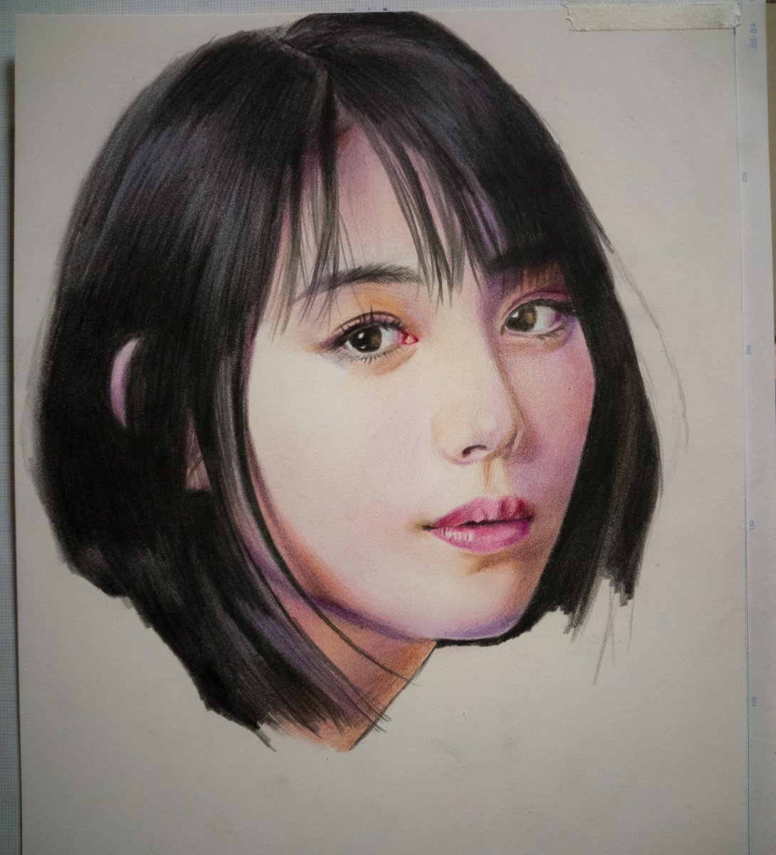 浜辺美波 #似顔絵オーダー #色鉛筆 #色鉛筆画 #鉛筆画 #鉛筆 #パン