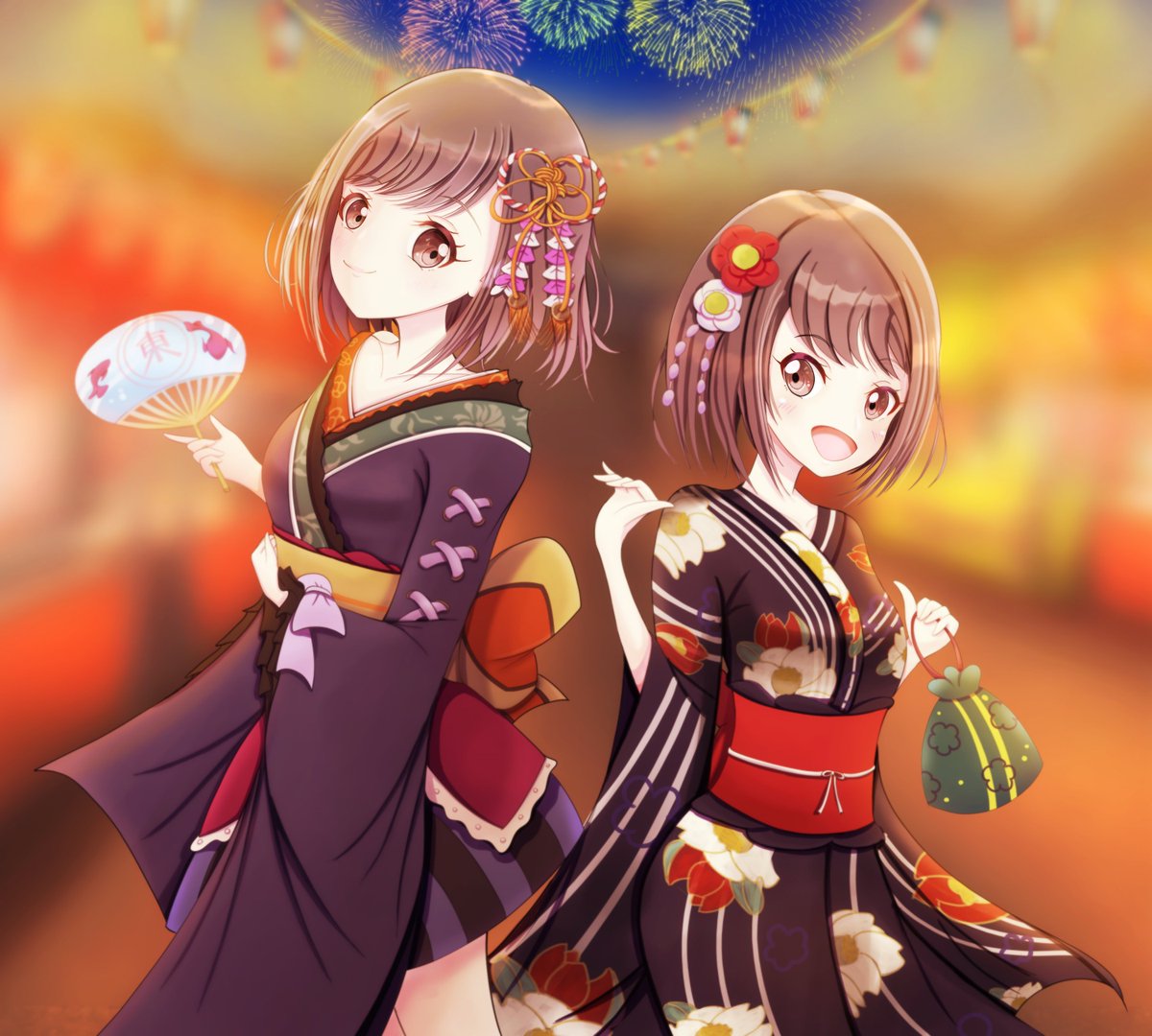 RT @kate_sinonome: 夏祭り浴衣絵名と、中学生絵名 ＃プロセカ