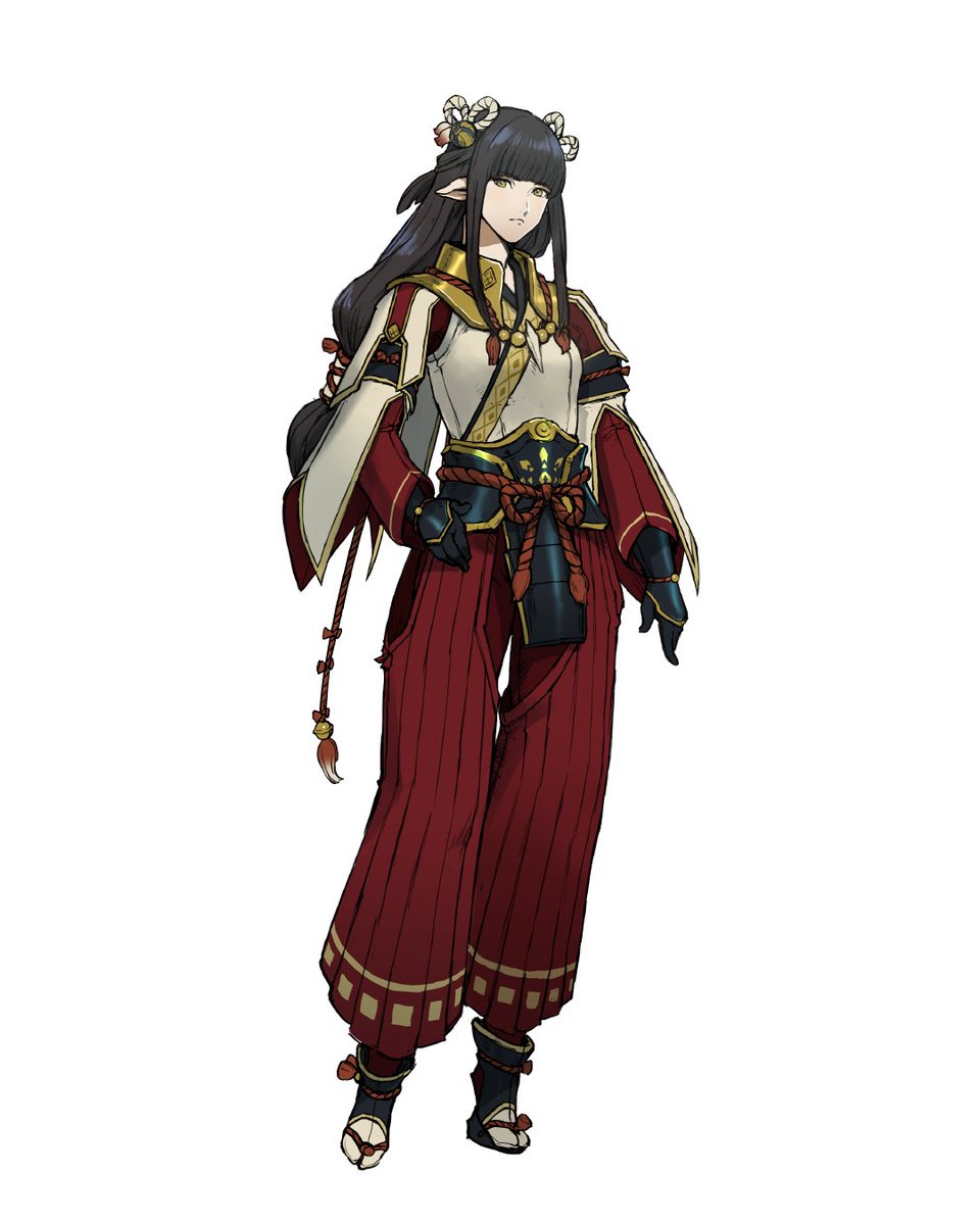 里の受付嬢ヒノエ ／ 集会所の受付嬢ミノト デザイン画