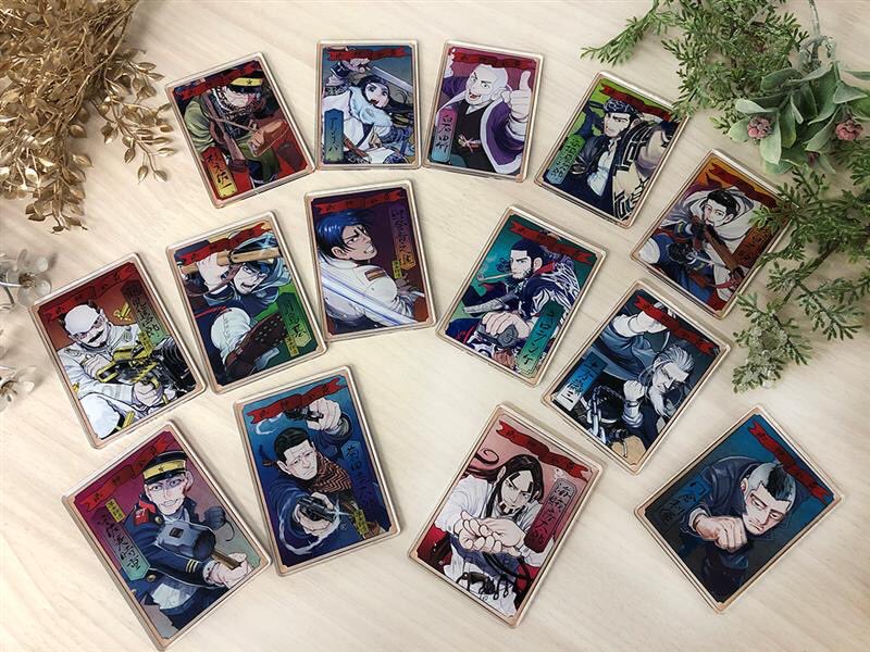 【週末sale】ゴールデンカムイ ステータスカード コンプリート14種 金カム】カード付菓子「ローソンストア100×ゴールデンカムイ フライド