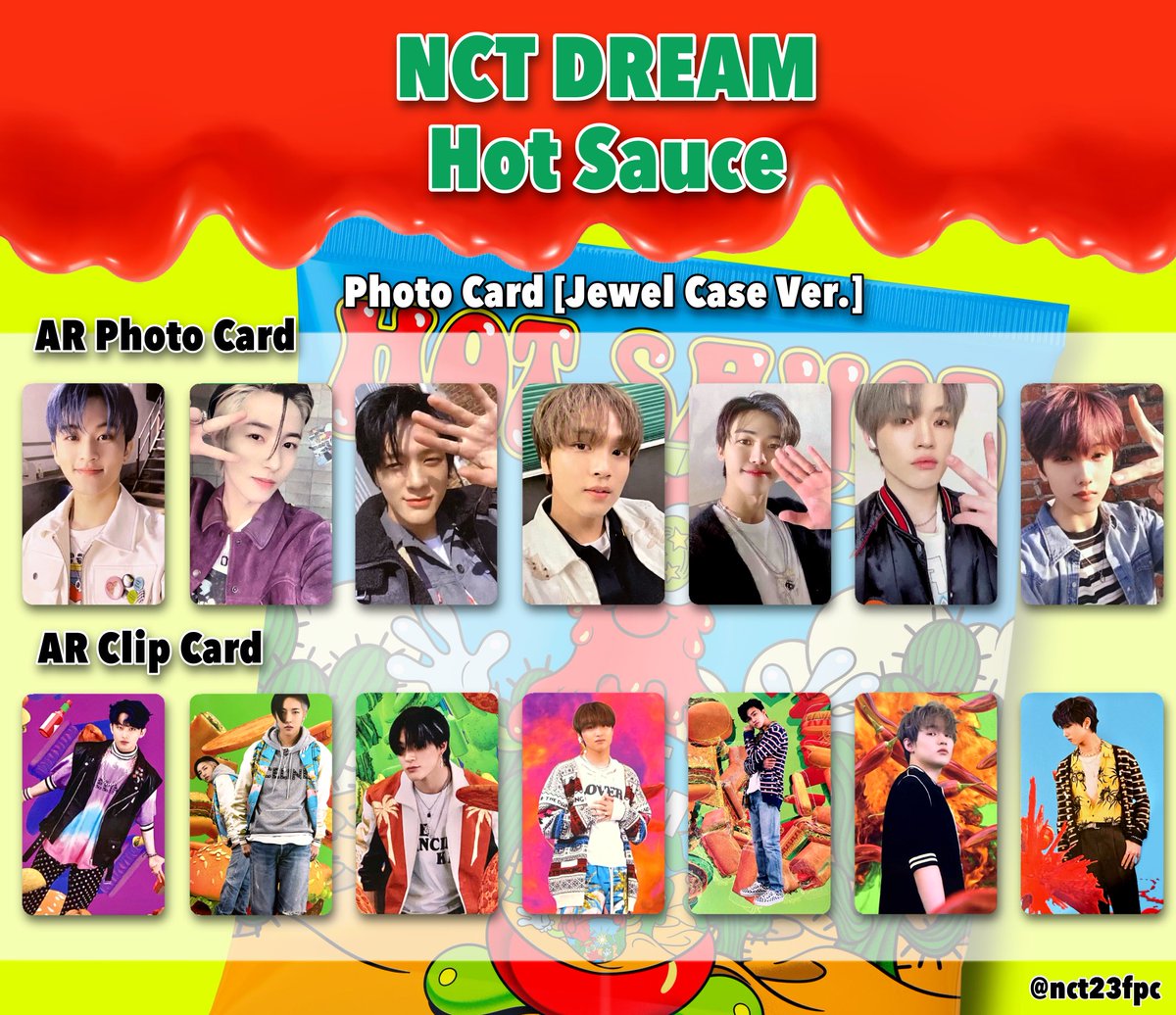 NCTDREAM #HotSauce Jewel Case Ver. Photo card Template Tag