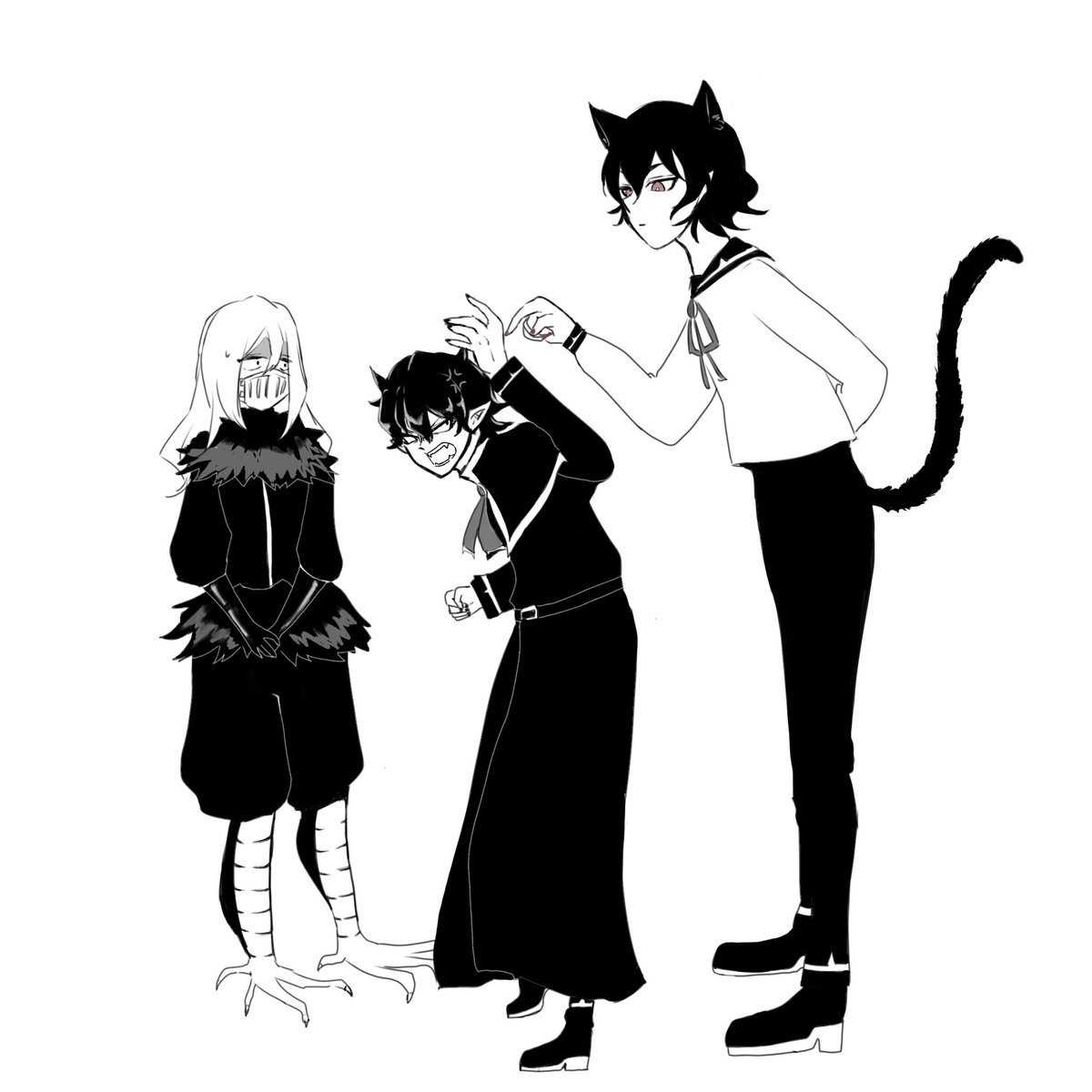 3人でもっと遊ばれて欲しい カルエゴ バラム オペラ 入間くん落書き