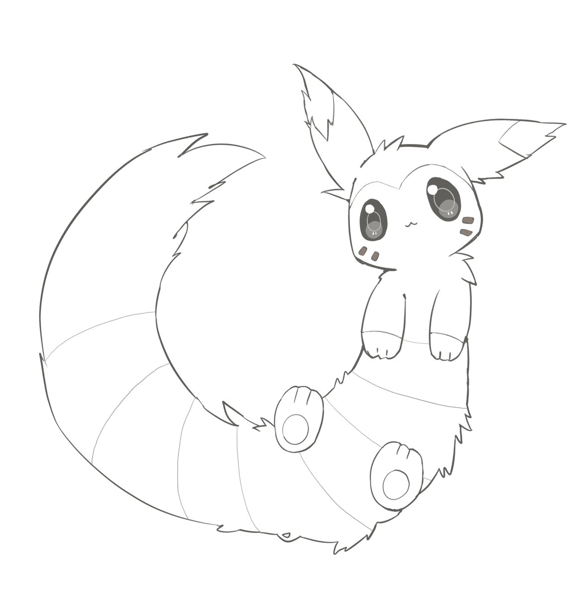 たのしいポケモン塗り絵🌷 ＊自作発言不可、アップロードの際は線が