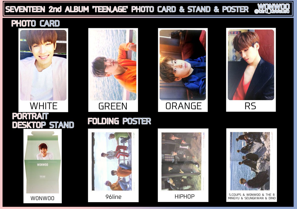 TEEN,AGE フォトカード ポートレートデスクトップスタンド 折り畳み