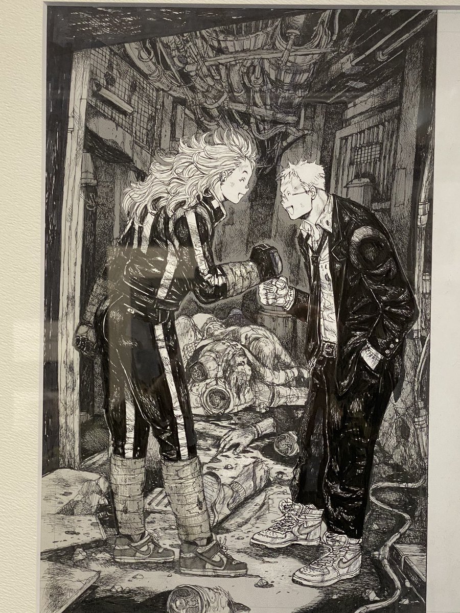 ドロヘドロ原画展よ。 心先輩と能井。 たまらんのう。 #ドロヘドロ原画展