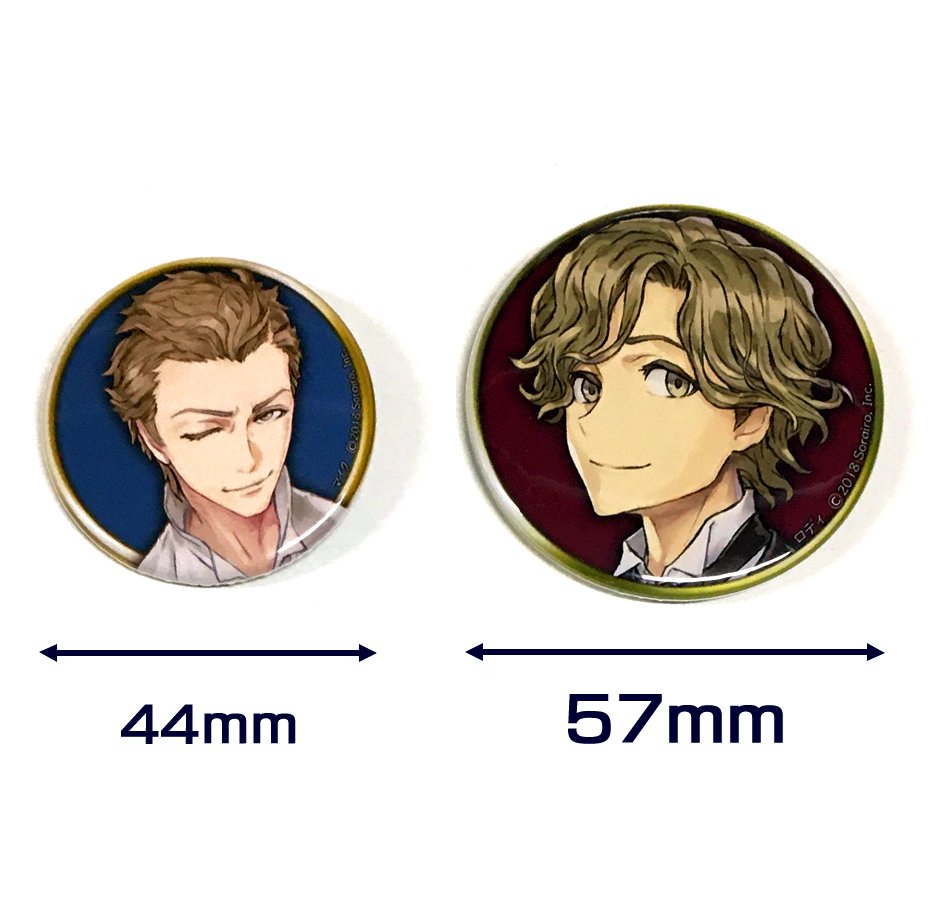 ◇なりきりキャラクター缶バッジ 今回の缶バッジは直径57mmの大きな