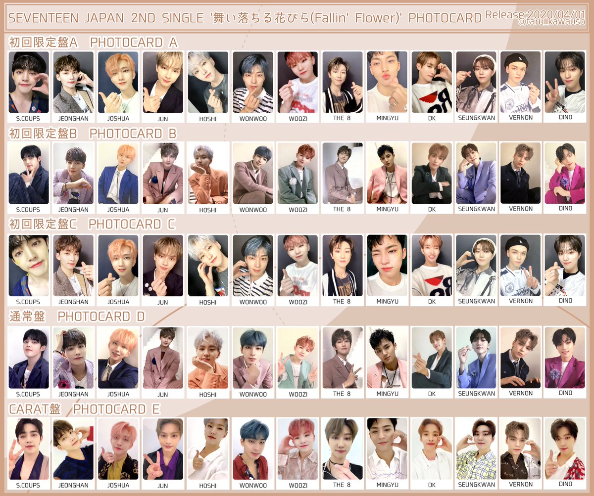 SEVENTEEN セブチ 舞い落ちる花びら Fallin' Flower フォトカード