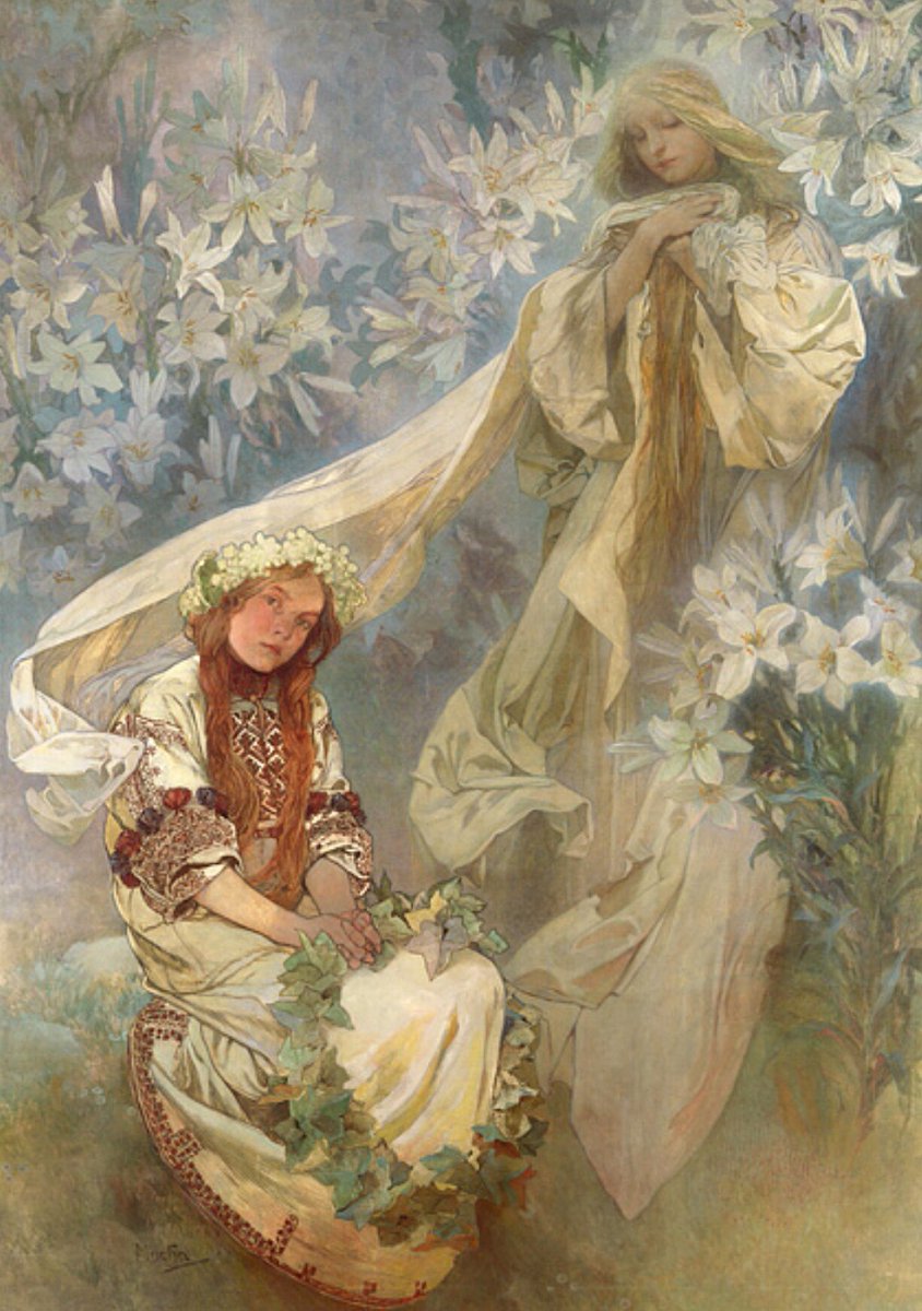 1860年の7/24は画家アルフォンス・ミュシャが生まれた日。 お洒落な