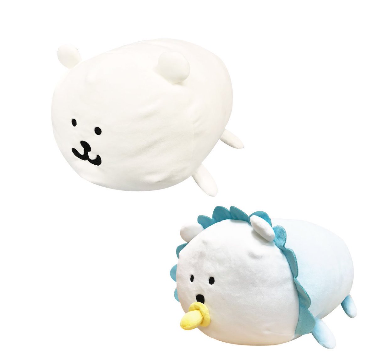 プライズにて「自分ツッコミくま もちもち俵型クッション」の赤ちゃん