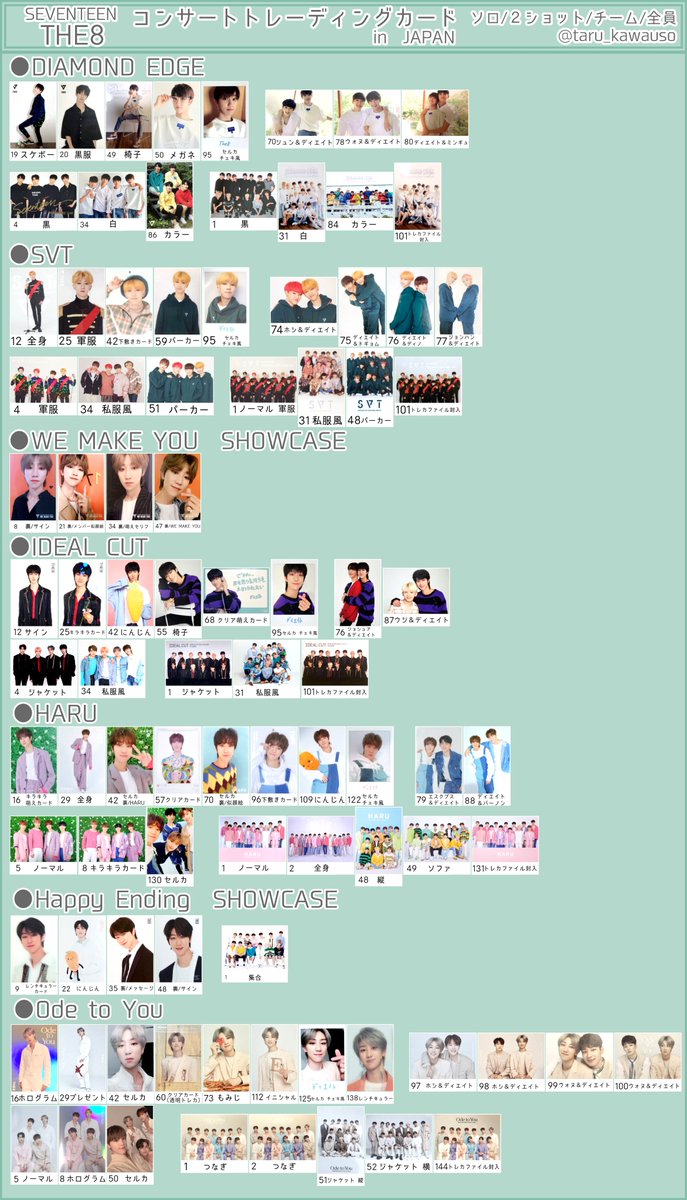 SEVENTEEN セブチ ディエイト THE8 イルコン ショーケース 過去トレカ