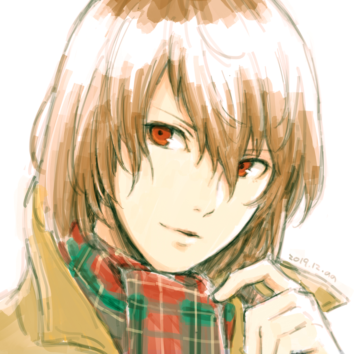 明智吾郎／ペルソナ5 ザ・ロイヤル クリア記念に明智くん描きました