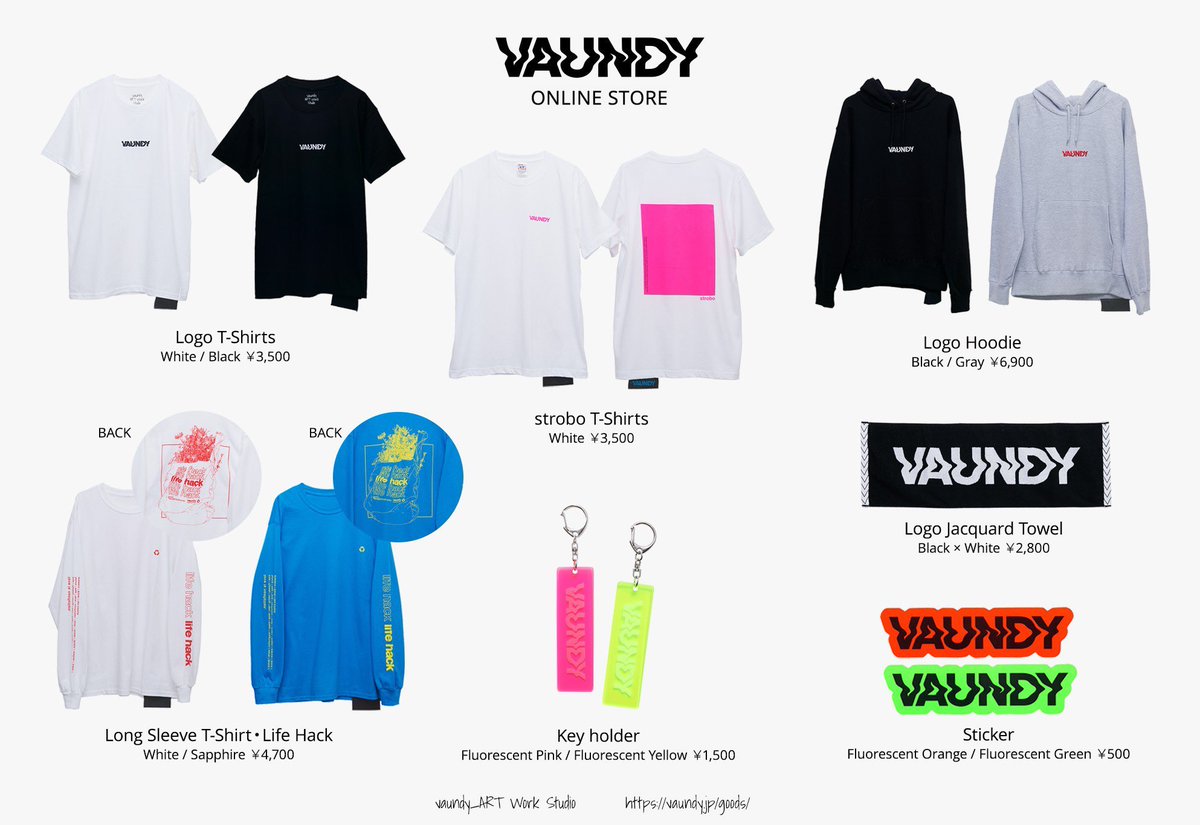 Vaundy ONLINE STORE OFFICIAL GOODS 明日10/10(土)12:00から 新しい