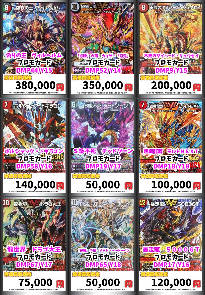 デュエマプロモ買取情報❗ CS優勝プロモとGPプロモメッチャホシイ 偽り