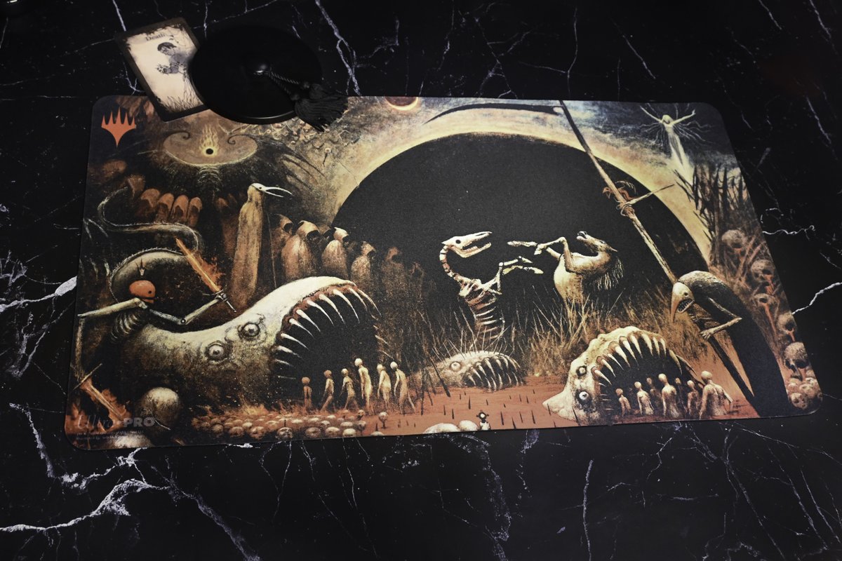 Breathtaking Damnation playmat with art by @sebmckinnon from