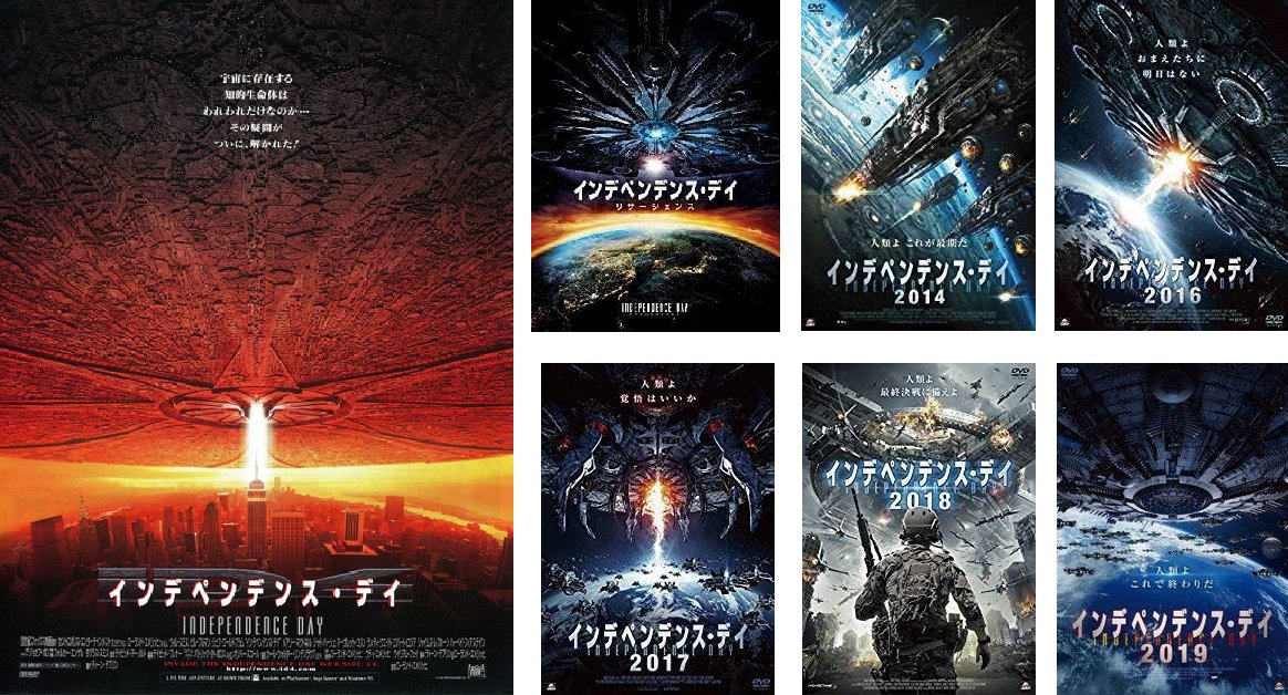 今日7月4日はアメリカ独立記念日なので「インデペンデンス・デイ