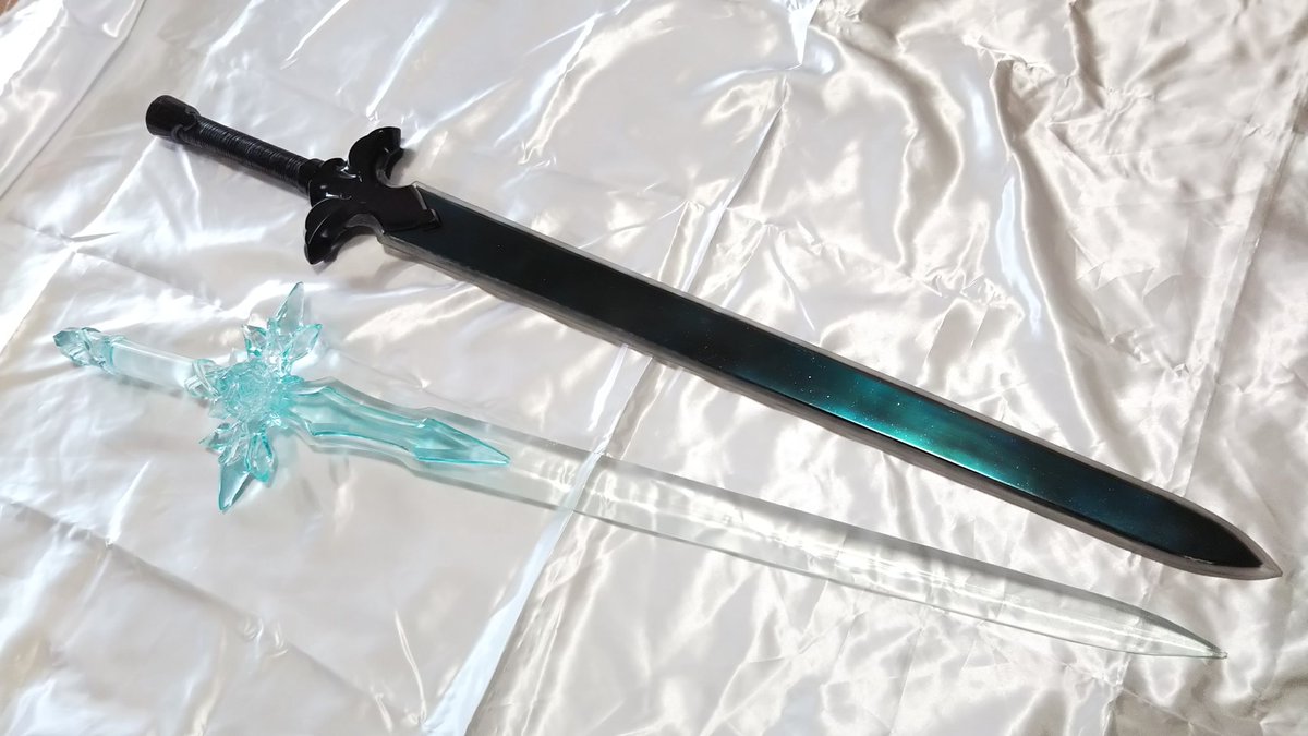 一緒に撮影しました✴️ #SAO #夜空の剣 #青薔薇の剣 #レジン