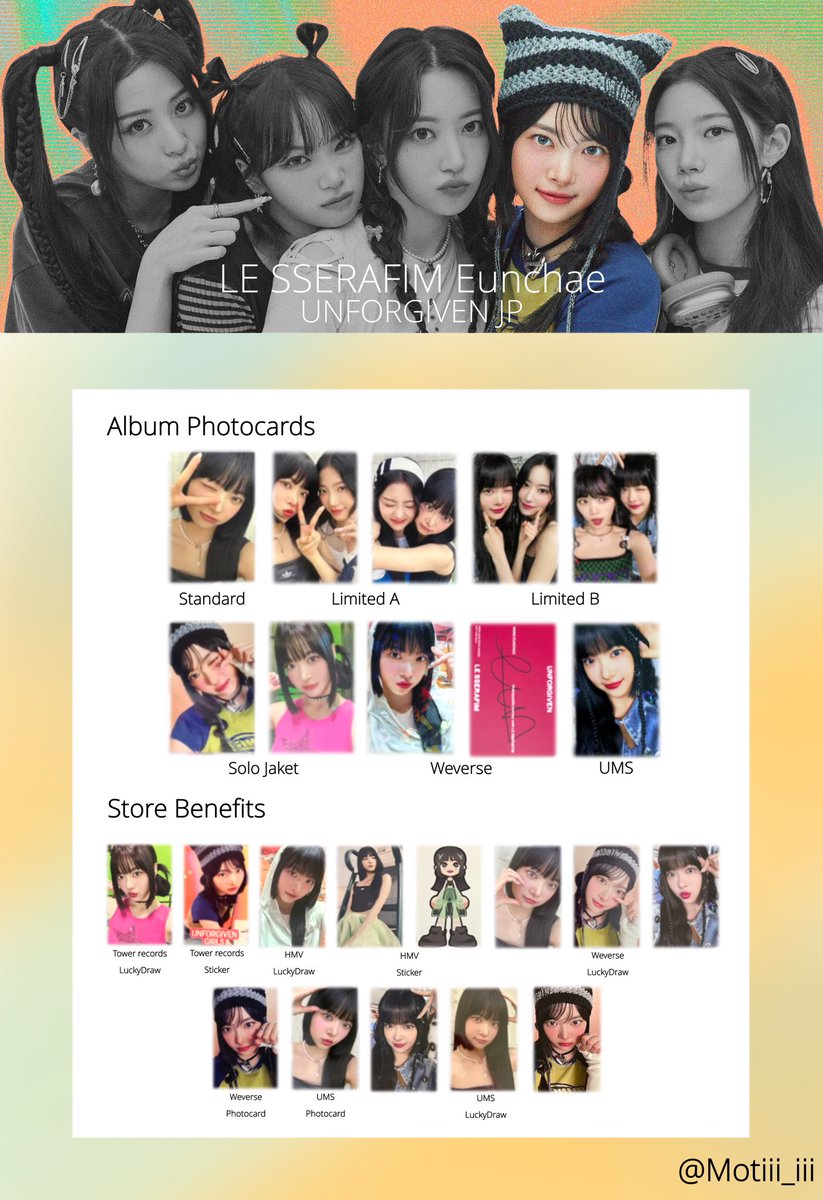 LE SSERAFIM ルセラフィム UNFORGIVEN Japan template album WISHLIST