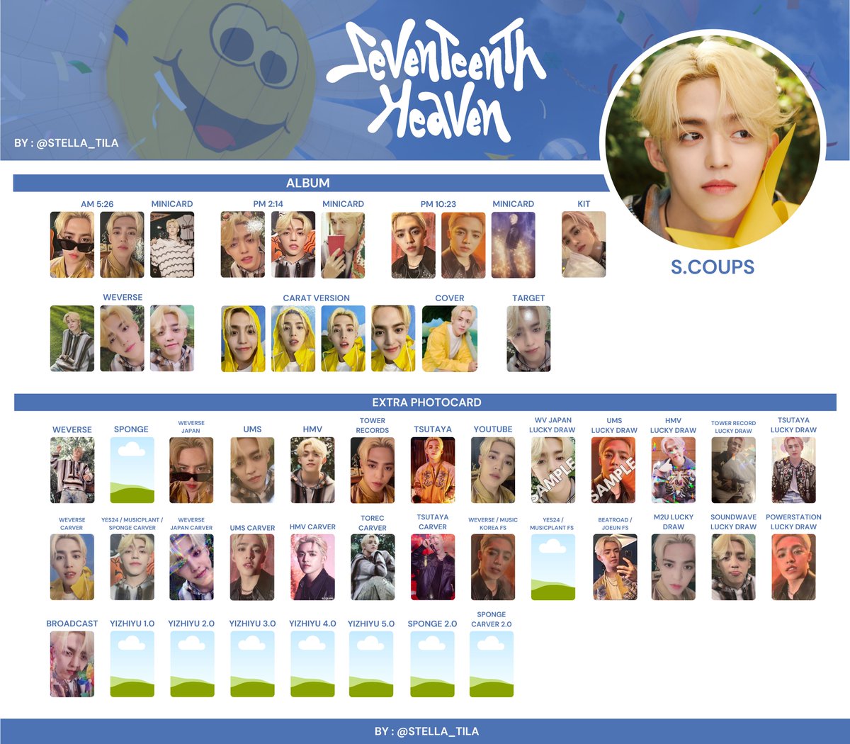 Seventeenth Heaven Member Photocard Template 95 Line : S.Coups