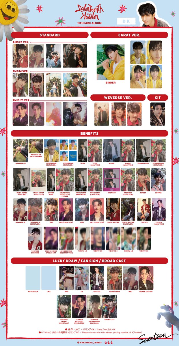 SEVENTEEN 11th MiniAlbum 「SEVENTEENTH HEAVEN」 ・THE8 ・MINGYU