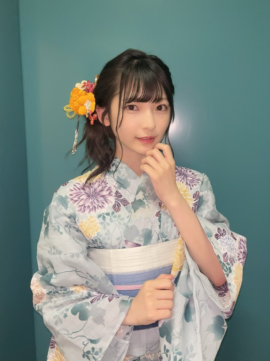 今年初浴衣です🎇 涼やかな色だね～ #ノイミー