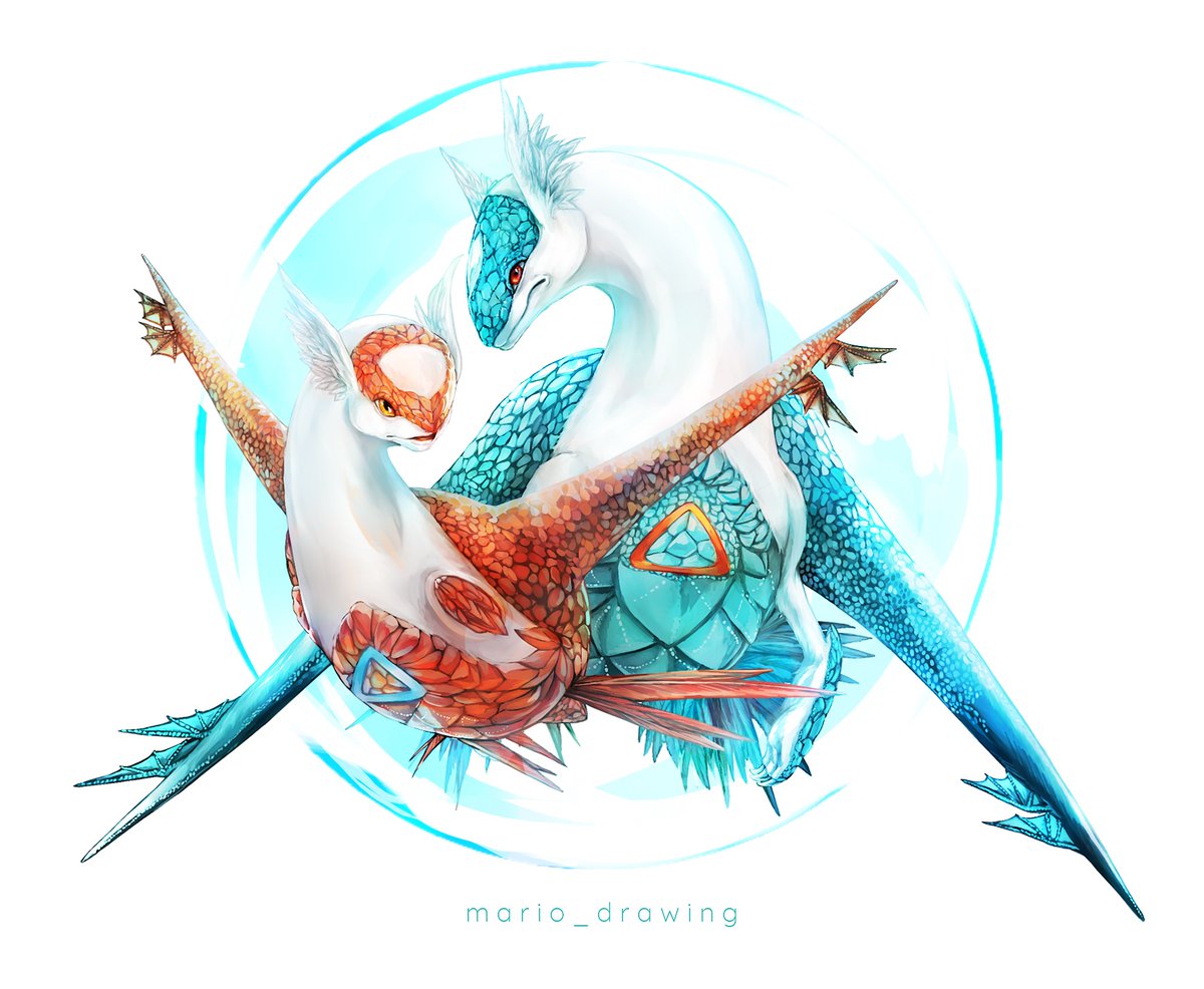 夏だし涼しい絵どうぞ。 ラティ兄妹です。ウチらの世界にもいるんやで