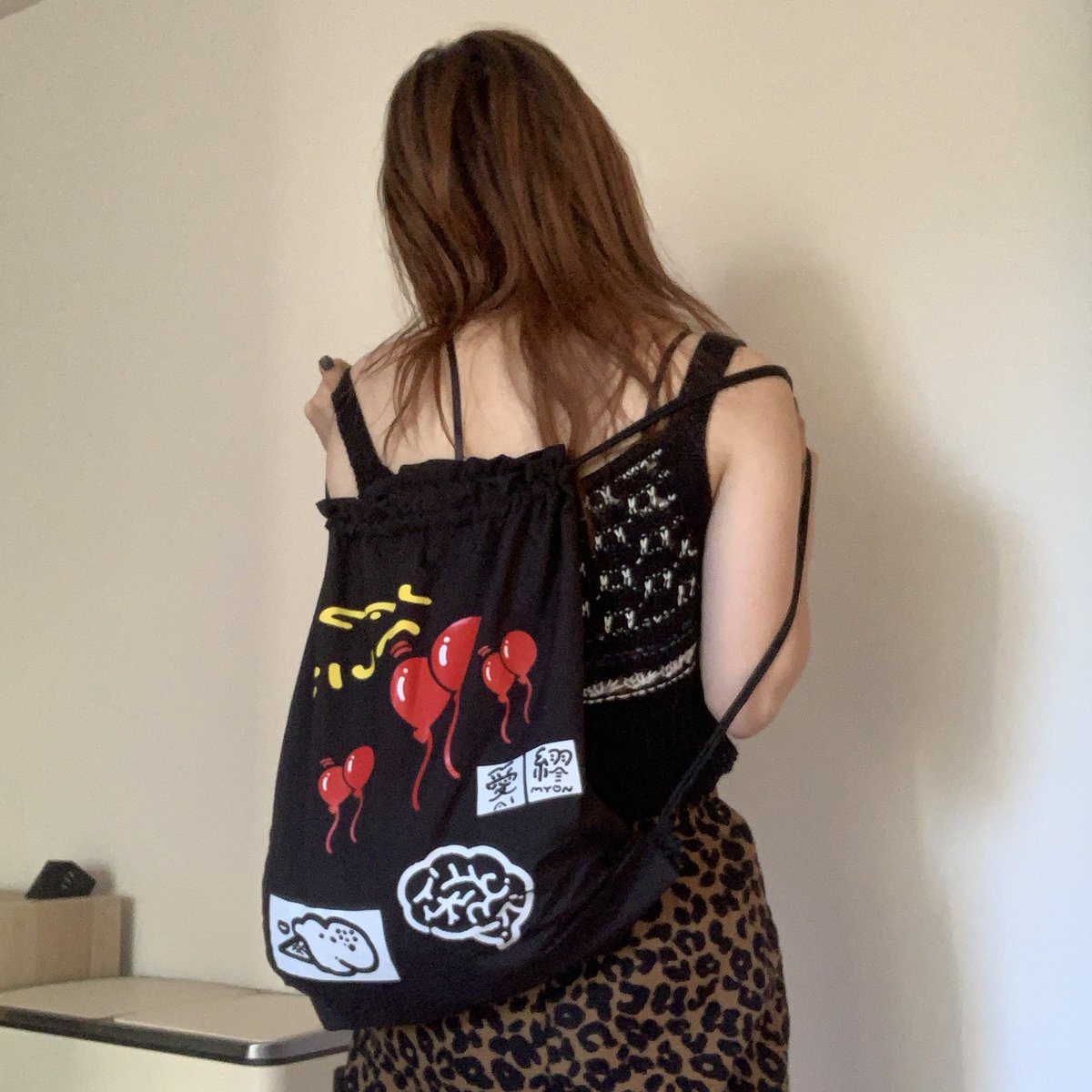 彼氏有無がテーマ⤴️🥵⤵️ ナップサックも作りました。