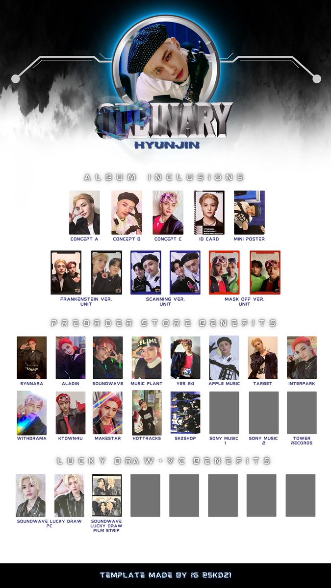 ODDINARY stray kids スキズ アルバム トレカ 一覧 ＋追記 〔各