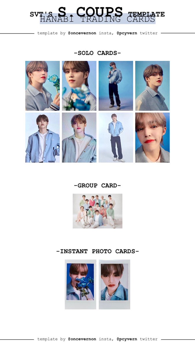 scoups, jeonghan, and joshua templates for the hanabi japan