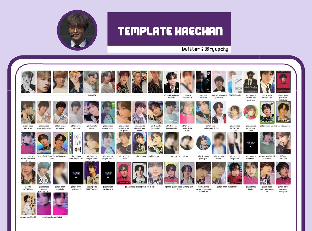 NCTDREAM NCT127 トレカ一覧 トレカリスト 保存用 glitch mode