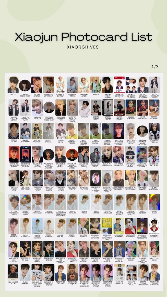 WAYV 威神 トレカ一覧 トレカリスト 保存用 🐉シャオジュン🐉 2022/03