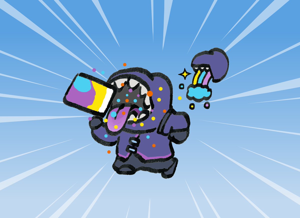 フレークシェイクをするビッグマウス Flake Shake emote Big Mouth