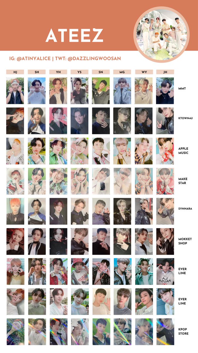 ATEEZ [ZERO : FEVER PART.3] — photocard template / wishlist 211125