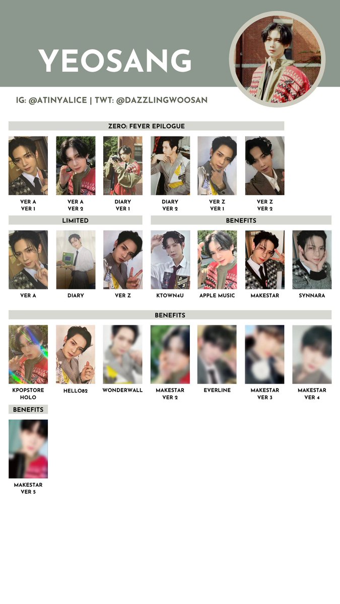 ATEEZ [ZERO : FEVER EPILOGUE] — photocard template / wishlist