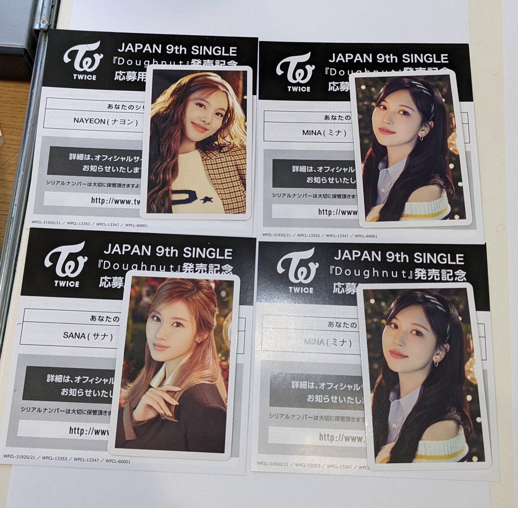 TWICE ミナ トレカ Doughnut ハイタッチ券 【公式通販】