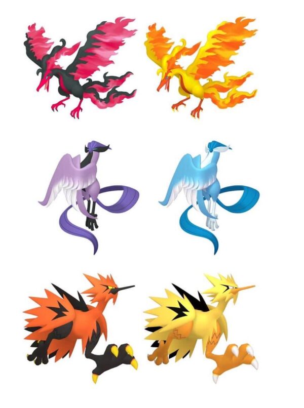 ガラルのファイアー、フリーザー、サンダーの ✨色違い✨は 元の3鳥の