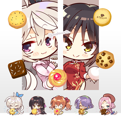 ゆずソフトショップ用「喫茶ステラと死神の蝶」のSDイラスト描かせて