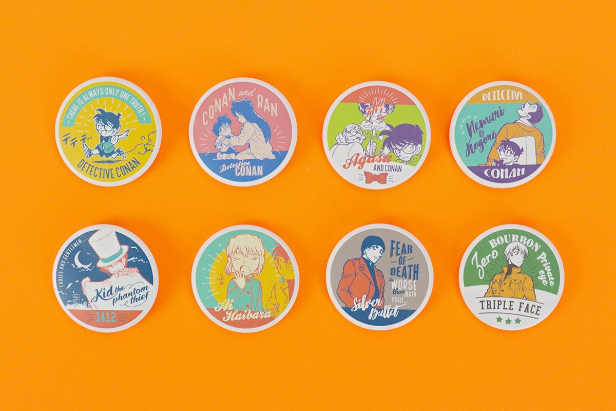 🆕新商品情報🆕 コナン探偵社オリジナル新商品 ・缶バッジガチャ 全8種