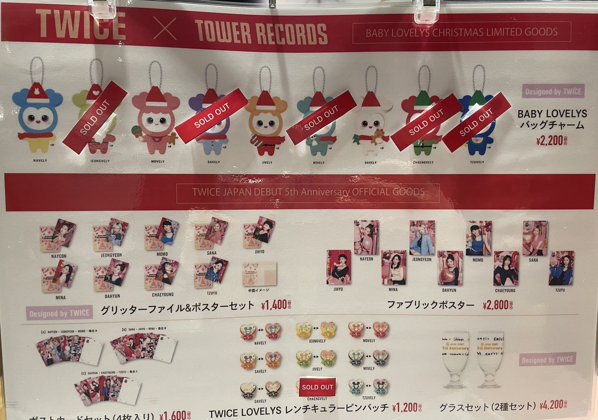 TWICEグッズ在庫状況】 下記完売しております。 次回入荷は未定となり