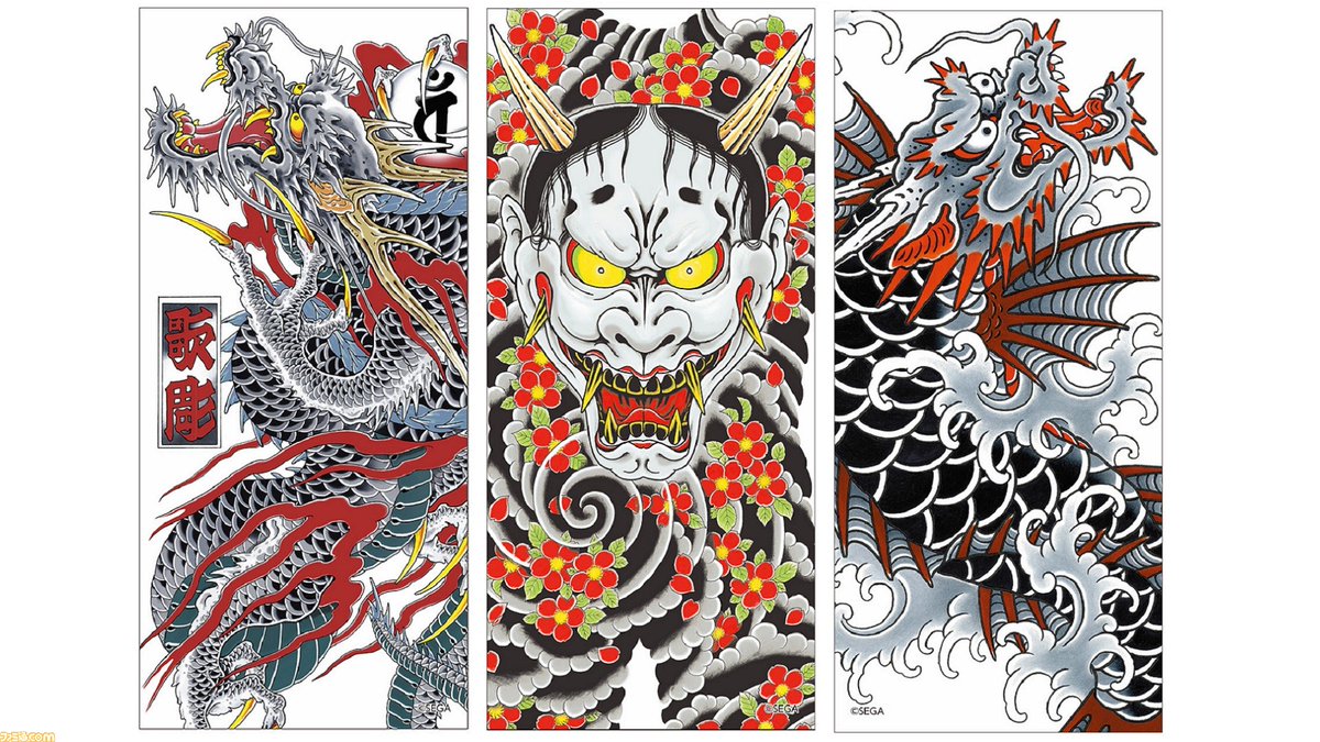 龍が如く』桐生一馬、真島吾朗、春日一番の刺青をプリントしたバス