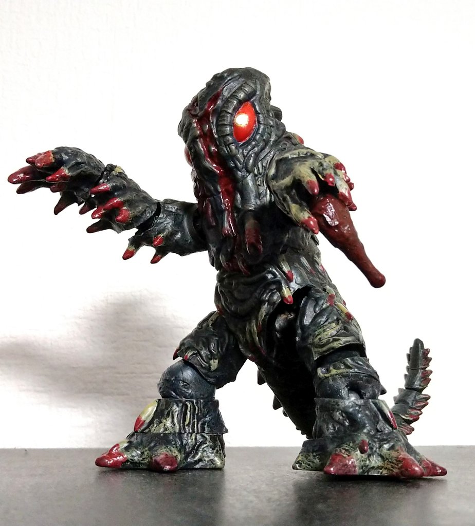 G.R.MonsterArts ヘドラ(2004) FWヘドラのソフビを改造し可動化！ 各部